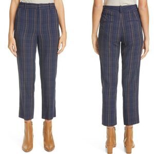 Vince • Modern plaid cropped trouser pants